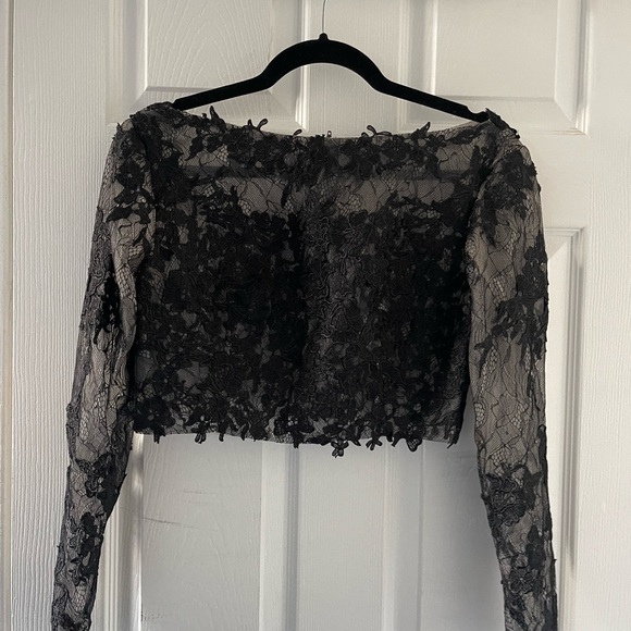 Black Two Piece Gown/Dress - Picture 3 of 5